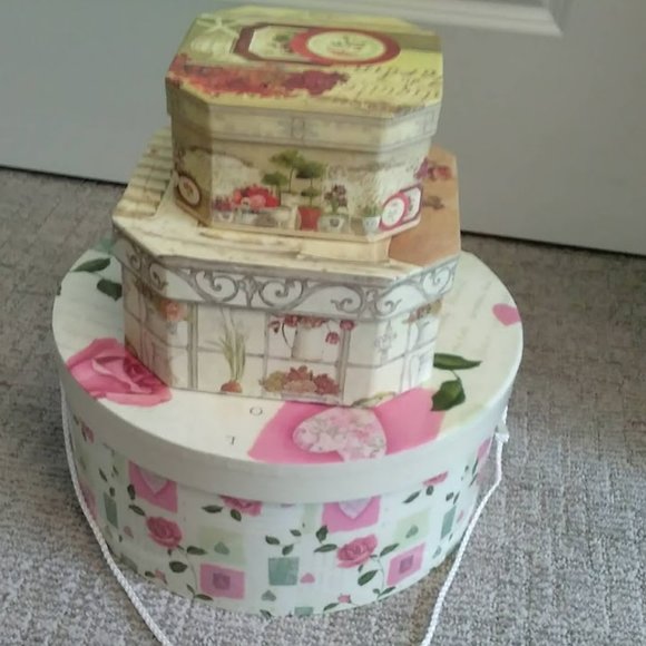 Decorative Nesting Boxes - set of 3 - Picture 1 of 4